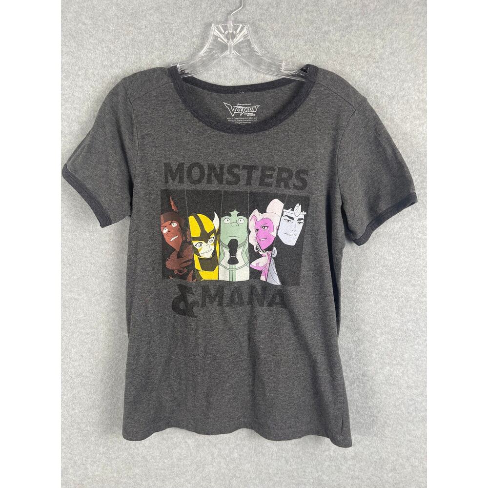Dreamworks Voltron Legendary Defender TV Show T Shirt‎ Womens Size L Gray